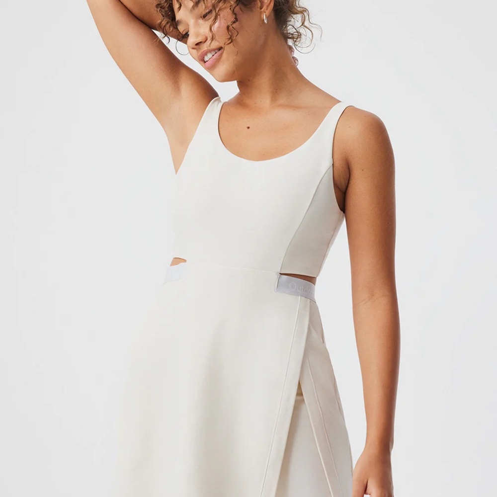 Outdoor Voices Cream Court Dress with Shorts